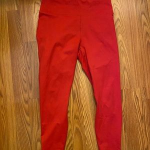 Red gym leggings